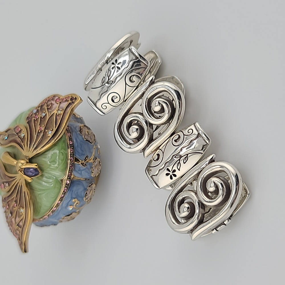 Brighton "Pablo's Passion" Collection Scrollwork Panel Bracelet W Tribal Details View 3